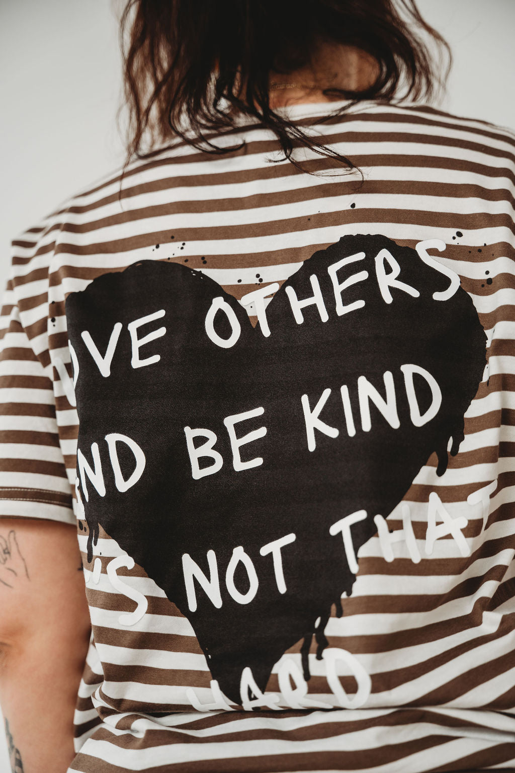 Love Others Striped Cropped Tee image 3