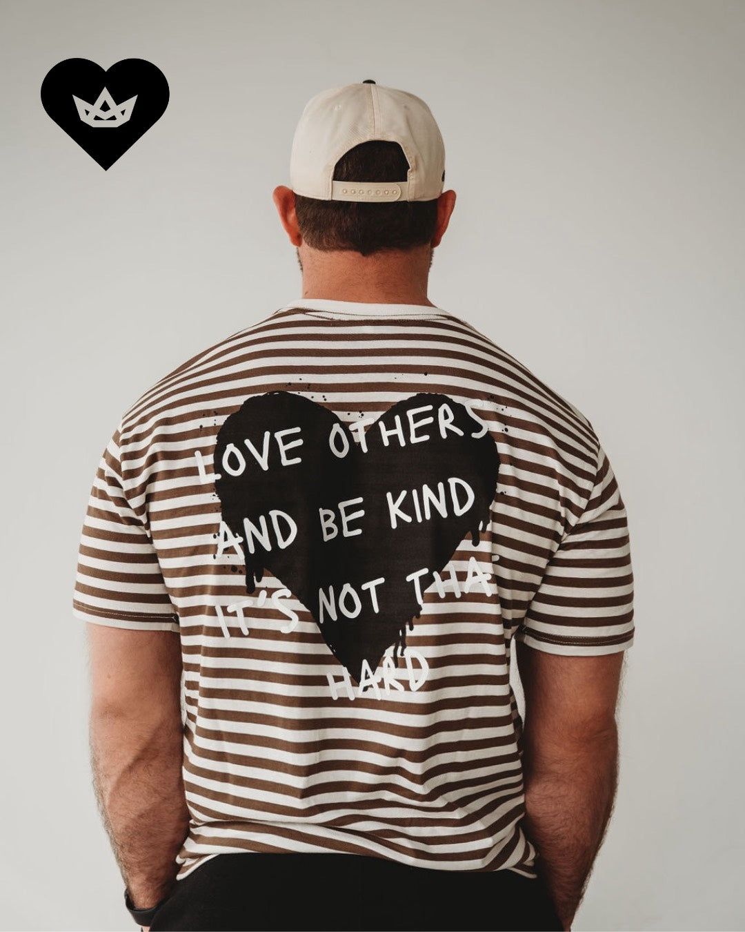 Love Others Striped Cropped Tee image 1