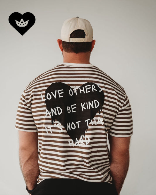 Love Others Striped Cropped Tee image 1